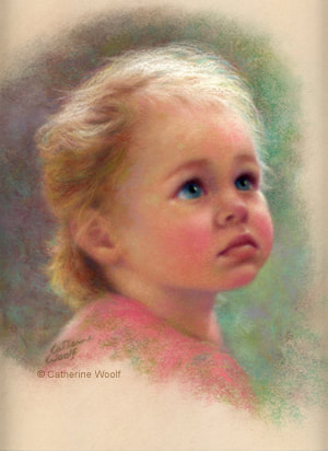 pastel portrait of Josie