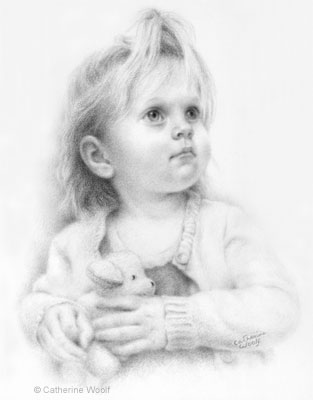 Pencil portrait of Lilia.