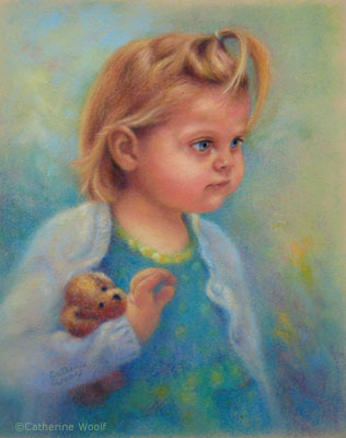 Pastel portrait of Lilia.