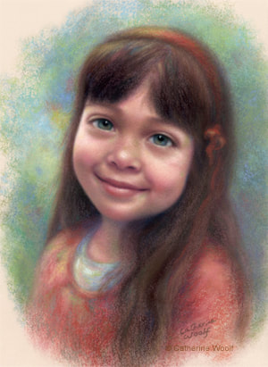 Pastel portrait of Naima.