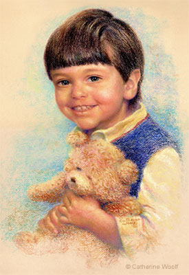 Pastel portrait of Nicky.