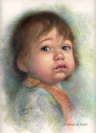 pastel portrait of Nuria