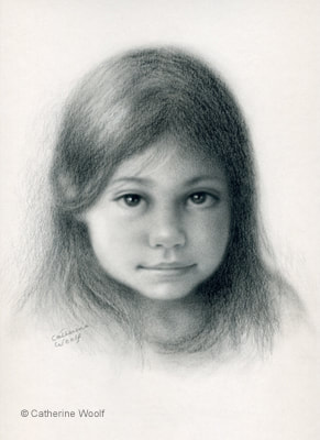Pencil portrait of Paloma.