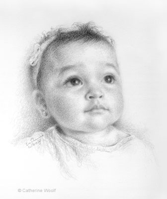 Pencil portrait of Sofia.